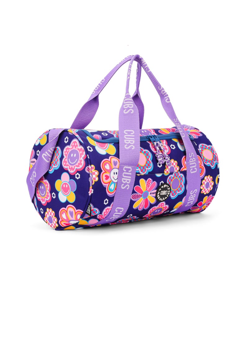 Cubs Deep Purple Roses Medium Duffel - Image 2